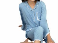 pajama set 123 viscose pajama set sky blue 200x150